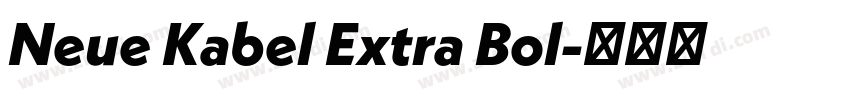Neue Kabel Extra Bol字体转换